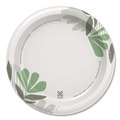 Just Launched | Dixie UX9WS Pathways Soak-Proof Shield WiseSize 8.5 in. Paper Plates - Green/Burgundy (125/Pack) image number 2