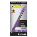 Pens | Pilot 31029 G2 Premium Fine 0.7 mm Retractable Gel Pen - Purple Ink/Smoke/Purple Barrel (1-Dozen) image number 3