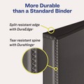 Binders | Avery 05400 3 Slant Rings 1.5 in. Capacity 11 in. x 8.5 in. Heavy-Duty Non Stick View Binder with DuraHinge - Black image number 3
