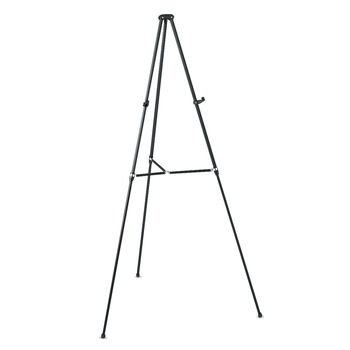 Quartet 51E 38 in. - 66 in. High Lightweight Aluminum Telescoping Tripod Easel - Black