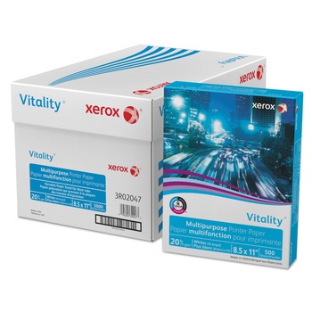 JUST LAUNCHED | Xerox 3R02047 Vitality Multipurpose Printer Paper 8-1/2 in. x 11 in. - White (10/Carton)