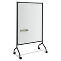 White Boards | Safco 8511BL Impromptu 42 in. x 21.5 in. x 72 in. Magnetic Whiteboard Collaboration Screen - White/Black image number 0