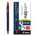 Pens | Pilot PIL17372 Frixion Synergy Clicker Erasable Gel Pen, Retractable, Extra Fine 0.5 mm, Red Ink, Black/Red Barrel, Dozen image number 0