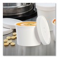 Food Trays, Containers, and Lids | SOLO KHSB12A-2050 12.1 oz 3.6 in. Diameter Flexstyle Plastic Food Lid Container - White (250/Carton) image number 3