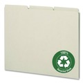 File Folders | Smead 52334 1/3-Cut Tab 8.5 in. x 14 in. Recycled Blank Top Tab File Guides - Green (50/Box) image number 2