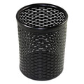Desktop Organizers | Artistic ART20005 Urban Collection 3.5 in. Diameter x 4.5 in. H Punched Metal Pencil Cup - Black image number 0