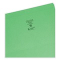 File Folders | Smead 17110 Straight Tabs Legal Size 0.75 in. Expansion Reinforced Top Tab Colored File Folders - Green (100/Box) image number 2