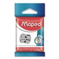 Pencil Sharpeners | Maped Helix 006700 Classic 2-Hole Metal Pencil Sharpener, 2.56 x 0.67 x 4.92, Silver image number 0
