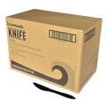 Cutlery | Boardwalk BWKKNIFEBLPPIW Mediumweight Wrapped Polypropylene Plastic Knife Cutlery - Black (1000/Carton) image number 0