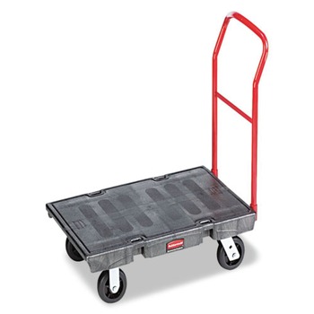 MAILROOM EQUIPMENT | Rubbermaid Commercial FG443600BLA 24 in. x 48 in. 2000 lbs. Capacity Heavy-Duty Platform Truck Cart - Black