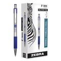 Pens | Zebra 27120 F-301 Fine 0.7 millimeter Retractable Ballpoint Pen - Blue Ink/Stainless Steel/Blue Barrel (1-Dozen) image number 0