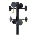Wall Racks & Hooks | Alba PMSTAN3N 15w x 15d x 69.3h Stan3 8-Knob Steel Coat Rack - Black image number 2