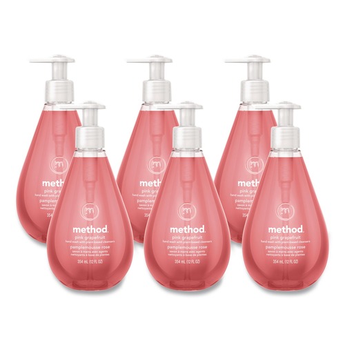 Hand Soaps | Method MTH00039 12 oz Gel Hand Wash - Pink Grapefruit Scent (6/Carton) image number 0
