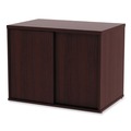 Office Filing Cabinets & Shelves | Alera ALELS593020MY 29.5 in. x 19.13 in. x 22.78 in. Open Office Low Storage Cabinet Credenza - Mahogany image number 1