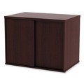 Office Filing Cabinets & Shelves | Alera ALELS593020MY Open Office Desk Series 29.5w x 19.13d x 22.78h Low Storage Cabinet Credenza - Mahogany image number 1