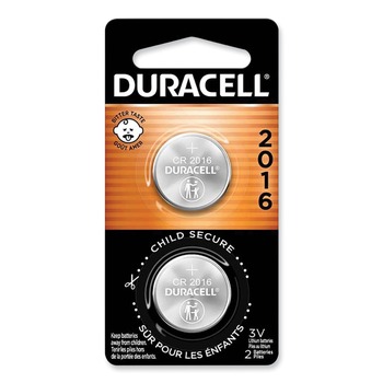 Duracell DURDL2016B2PK 2016 Lithium Coin Batteries with Bitterant (2/Pack)