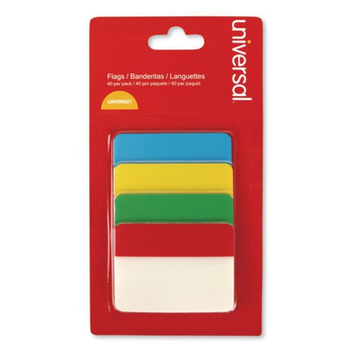 Sticky Notes & Post it | Universal UNV99021 Self-Stick 2 in. Index Tabs - Assorted Colors (40/Pack) image number 0