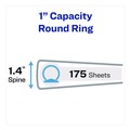 Back to School Sale | Avery 23011 1 in. Capacity 8.5 x 5.5 Mini Size Protect and Store View Binder with 3 Round Rings - White image number 1