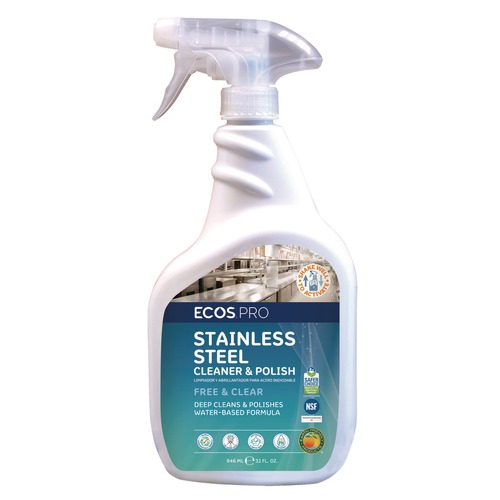 All-Purpose Cleaners | ECOS PRO PL9330/6 Stainless Steel Cleaner and Polish 32 oz Spray image number 0