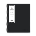 Notebooks & Pads | Blue Sky 121454 11 in. x 8.5 in. Meeting-Minutes/Notes Format with Narrow Ruling Aligned Business Notebook - Black Cover image number 1
