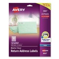Labels | Avery 08667 0.5 in. x 1.75 in. Matte Clear Easy Peel Mailing Labels with Sure Feed Technology for Inkjet Printers - Clear (80/Sheet, 25 Sheets/Pack) image number 0