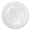 Cups and Lids | Karat C-KCL1045 32 oz. Cold Cup Flat PET Plastic Lids - Clear (600/Carton) image number 0