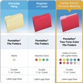 File Folders | Pendaflex 152 1/3 RED 1/3-Cut Tabs Assorted Letter Size Colored File Folders - Red/Light Red (100/Box) image number 6