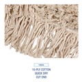 Mops | Boardwalk BWK1048 48 x 3 Cotton Dust Mop Head - White image number 4
