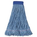 Just Launched | Boardwalk BWK504BL 5 in. Super Loop Cotton/Synthetic Fiber Wet Mop Head - X-Large, Blue (12/Carton) image number 0