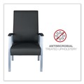 Office Chairs | Alera ALEML2419 metaLounge Series 24.6 in. x 26.96 in. x 42.91 in. High-Back Guest Chair - Black Seat/Back, Silver Base image number 8
