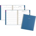 Notebooks & Pads | AT-A-GLANCE 109980520 Harmony 8.88 in. x 7.69 in. 13-Month (Jan to Jan) 2025 to 2026 Weekly/Monthly Poly Planner - Blue/Gold Cover image number 3