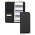 File Folders | Samsill 80850 Holds (160) 2 in. x 3.5 in. Cards 4.75 in. x 10.25 in. Professional Vinyl Business Card File - Black image number 0