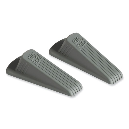 Office & Office Supplies | Master Caster 00972 Big Foot 2.25 in. W x 4.75 in. D x 1.25 in. H No Slip Rubber Wedge Doorstop - Gray (2/Pack) image number 0