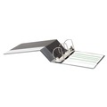 Binders | Universal UNV20706 11 in. x 8.5 in. 4 in. Capacity 3 Rings Deluxe Non-View D-Ring Binder with Label Holder - Black image number 3