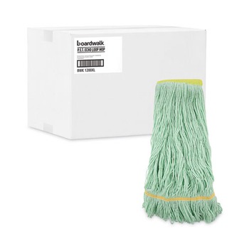 PRODUCTS | Boardwalk BWK1200XLCT Ecomop Looped-End Recycled Fibers Mop Head - Extra Large, Green (12/Carton)