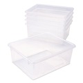 Boxes & Bins | Storex 62532U05C Storage Tray, Deep, 2 gal, 10.65-in x 10.65-in x 5.2-in, Clear, 5/Pack image number 0