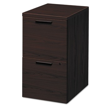 HON H105104.NN 15.75 in. x 22.75 in. x 28 in. 10500 Series 2-Drawers: Box/Box/File Legal/Letter Mobile Pedestal File - Mahogany