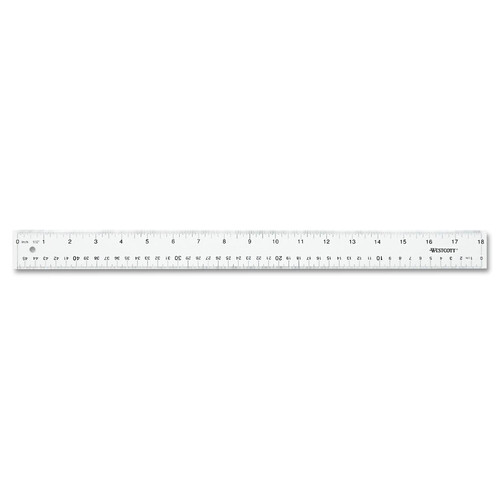 Office & Office Supplies | Westcott 10564 18 in. Long Standard/Metric Flexible Acrylic Ruler - Clear image number 0