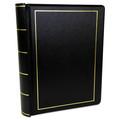 Notebooks & Pads | Wilson Jones W0395-11 11 in. x 8.5 in. 250 Sheets 1-Subject Unruled Looseleaf Corporation Minute Book - Black/Gold Cover image number 1