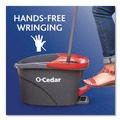 Mops | O-Cedar 148473EA 51 in. Adjustable Handle EZWring Spin Mop System - White Microfiber Head, Red/Gray Handle image number 5
