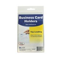 Labels | C-Line 70257 2 x 3.5 Self-Adhesive Top Load Business Card Holders - Clear (10/Pack) image number 0