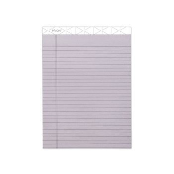 TOPS 63140 50-Sheet 8.5 in. x 11.75 in. Wide/Legal Rule Prism plus Colored Writing Pads - Pastel Orchid (12/Pack)