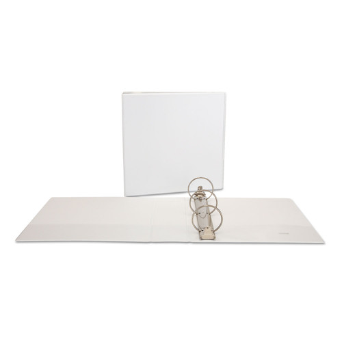 Binders | Universal UNV20752 Deluxe 11 in. x 8.5 in. 3 in. Capacity 3-Slant D-Ring View Binder - Black image number 0