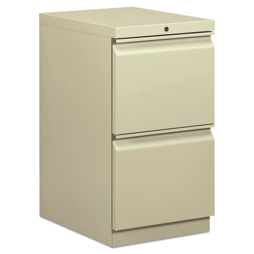 Office Carts & Stands | HON HBMP2F.L Two-Drawer 15 in. x 20 in. x 28 in. Mobile File/File Pedestal - Putty image number 0