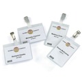 Label & Badge Holders | Durable 800519 Vertical/Horizontal Clip ID/Security Card Holder Set - Clear (25/Pack) image number 0