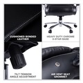 Office Chairs | Alera ALEMS4419 Maxxis Series 19.7 in. to 25 in. Seat Height Supports 500 lbs. Big/Tall Bonded Leather Chair - Black Seat/Back, Chrome Base image number 7