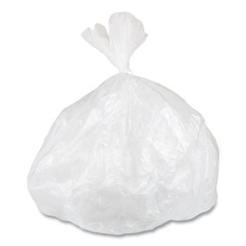 TRASH BAGS | Inteplast Group WSL2432XHW Low-Density 16 Gallon 24 in. x 32 in. Commercial Can Liners - White (500-Piece/Carton)