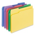 File Folders | Universal UNV16166 Reinforced 1/3-Cut Assorted Top-Tab File Folders - Letter Size, Assorted Colors (100/Box) image number 1
