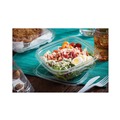 Bowls and Plates | Pactiv Corp. SAC0732 EarthChoice 32 oz. 7 in. x 7 in. x 2 in. Square Recycled Plastic Bowl - Clear (300/Carton) image number 4