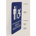 Floor Signs & Safety Signs | Headline Sign 7774 6 x 9 Men's Restroom ADA Sign - Blue Face/White Graphics image number 3